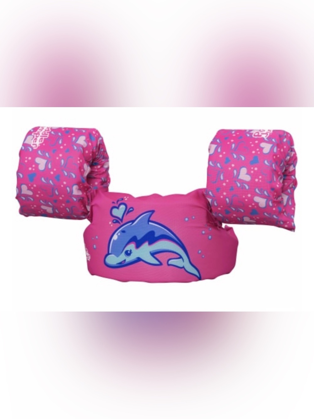 NWT Puddle Jumper Child Swim Vest Pink Dolphin
